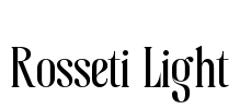 Rosseti Light Font Image