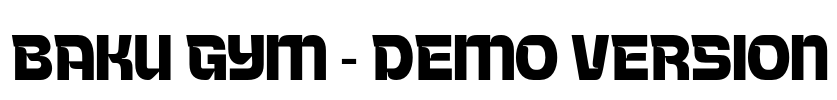 Baku Gym - Demo Version Font Image