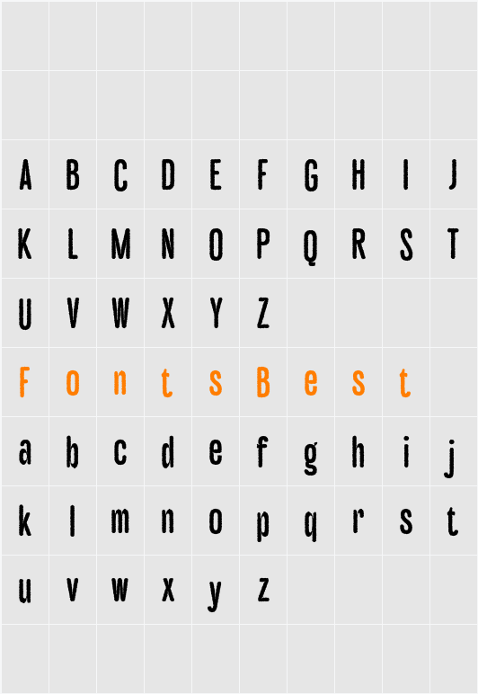 Galber Rounded Rough Demo Character Map