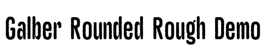 Galber Rounded Rough Demo Font Image