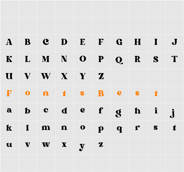 Bright DEMO Character Map