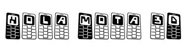 Hola Mota 3D Font Image