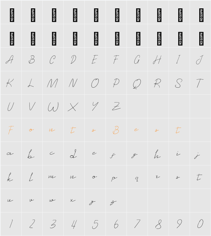 Essenaly Personal Use Character Map