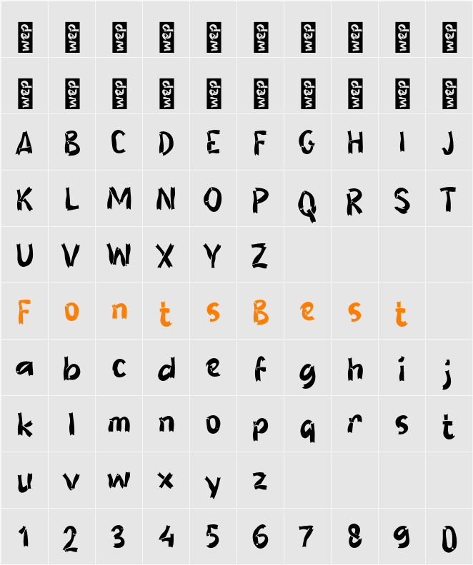 M Mita Character Map