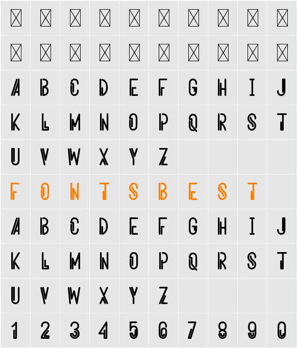 Aerocentrix Character Map
