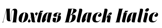 Moxtas Black Italic Font Image