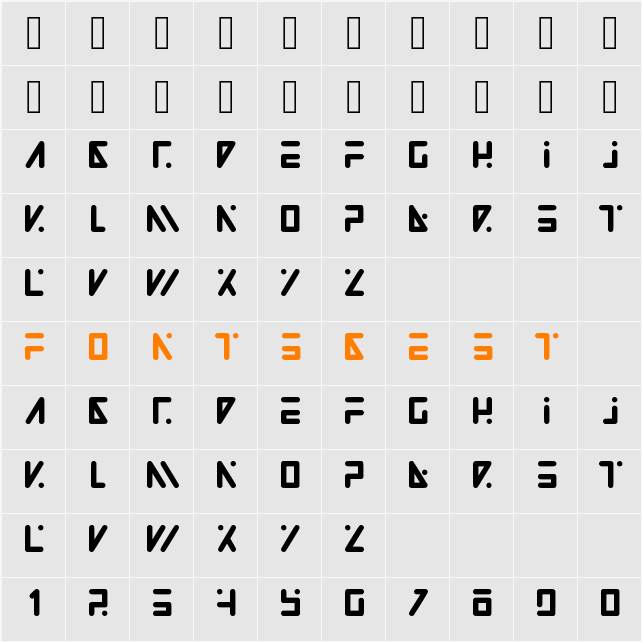 AK1 Character Map