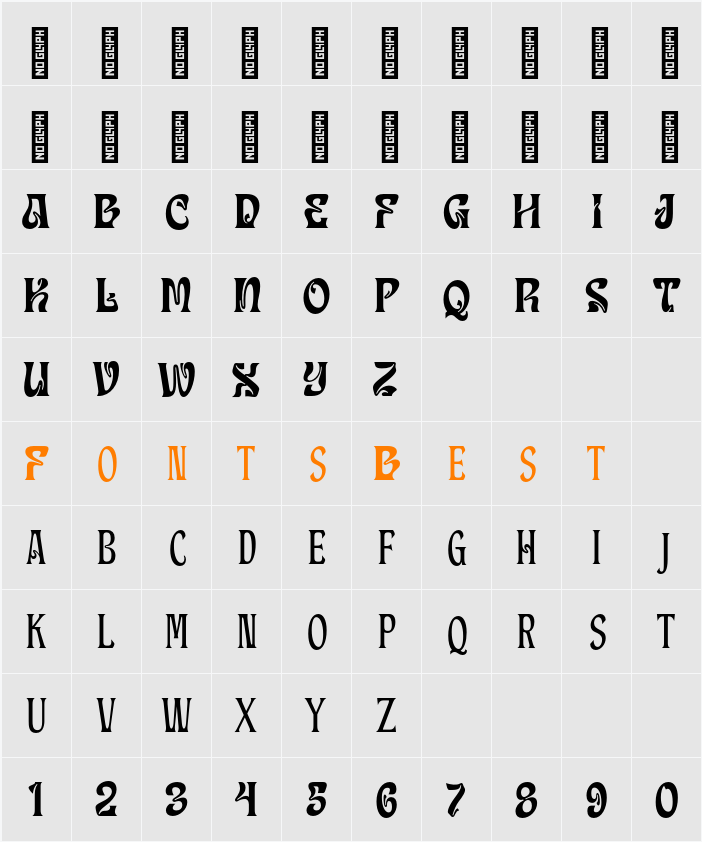 SP GELASKY_DEMO Character Map