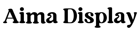 Aima Display Font Image