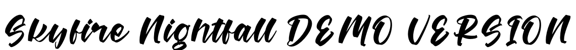 Skyfire Nightfall DEMO VERSION Font Image