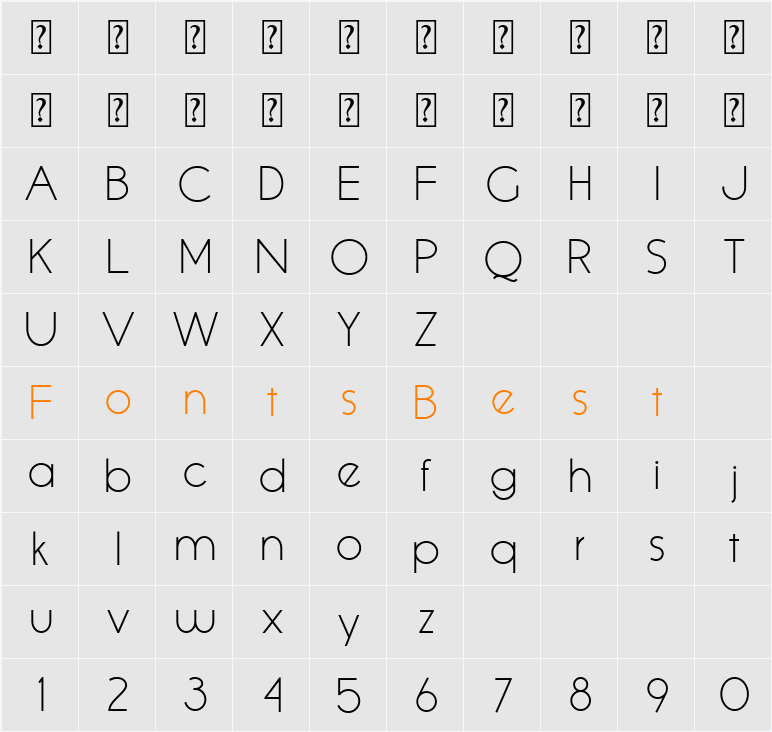 Queensides Character Map