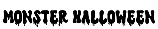 Monster Halloween Font Image