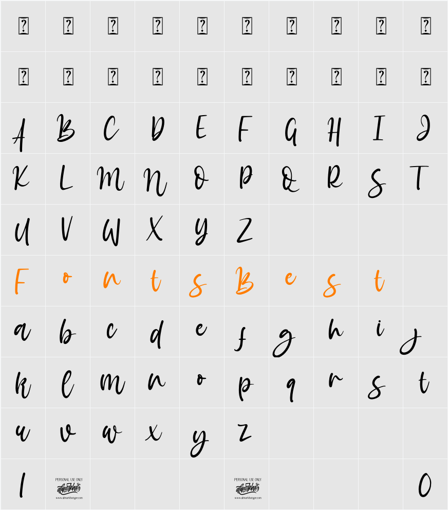 Amazing Sweety Character Map