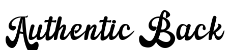 Authentic Back Font Image