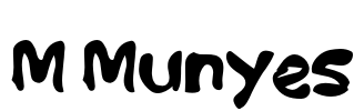 M Munyes Font Image
