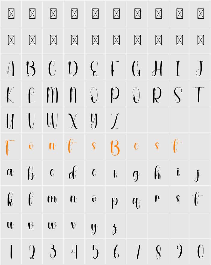 Glow Character Map
