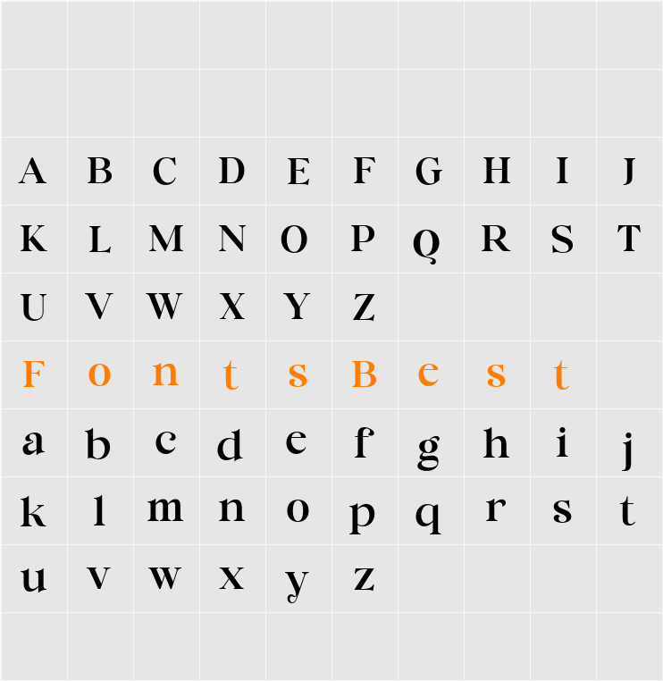 cinema sunday demo font Character Map