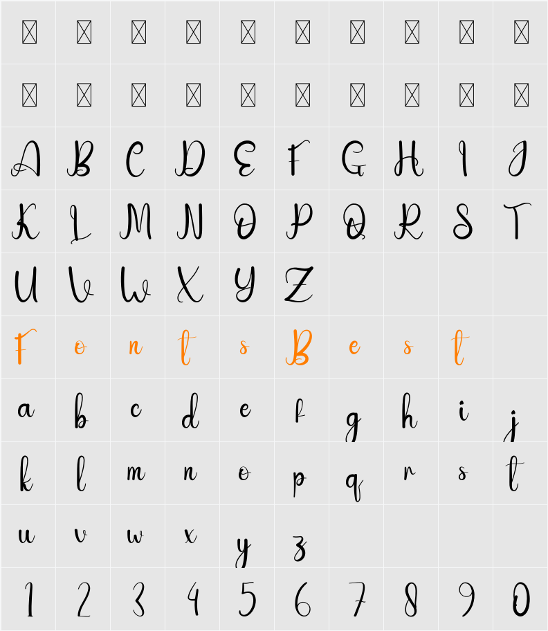 Airline Character Map