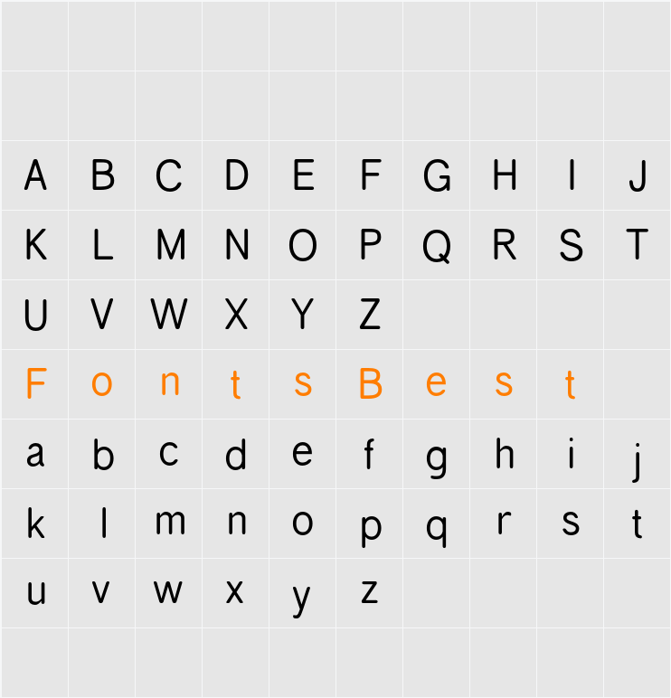 Lupina Rounded Demo Character Map