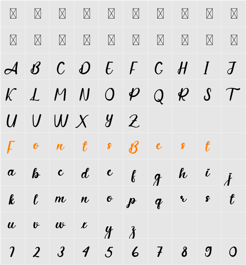 Single Character Map