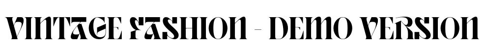 Vintage Fashion - Demo Version Font Image