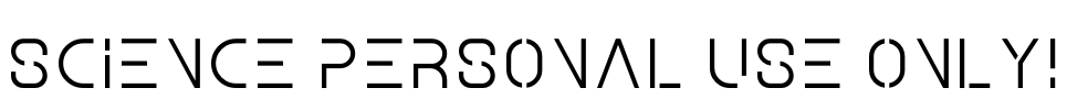Science PERSONAL USE ONLY! Font Image