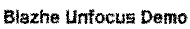 Blazhe Unfocus Demo Font Image