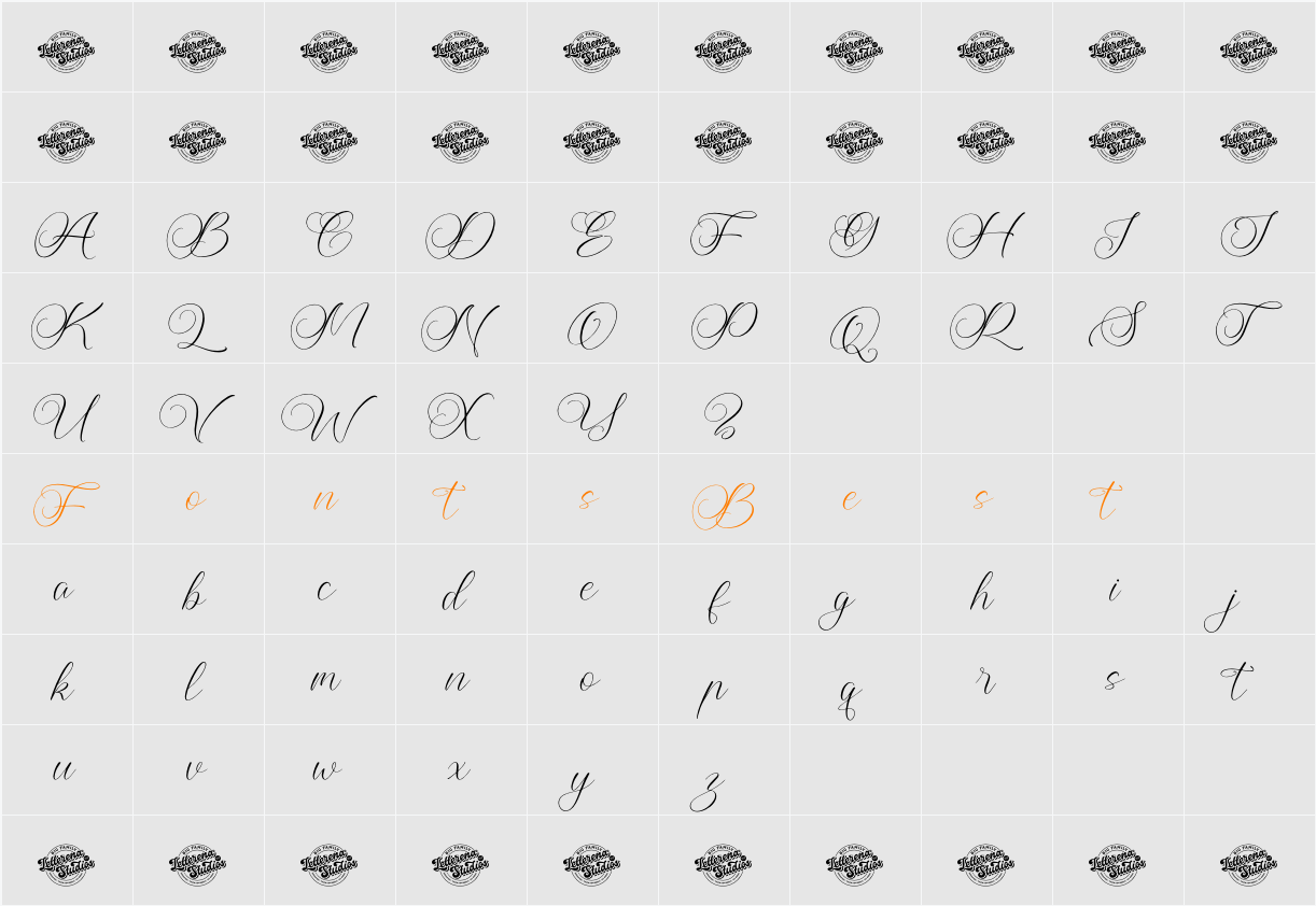 Higland Amaranth DEMO VERSION Character Map