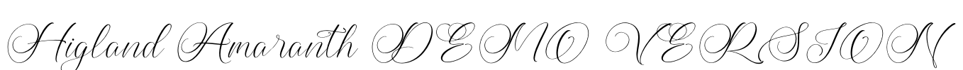 Higland Amaranth DEMO VERSION Font Image