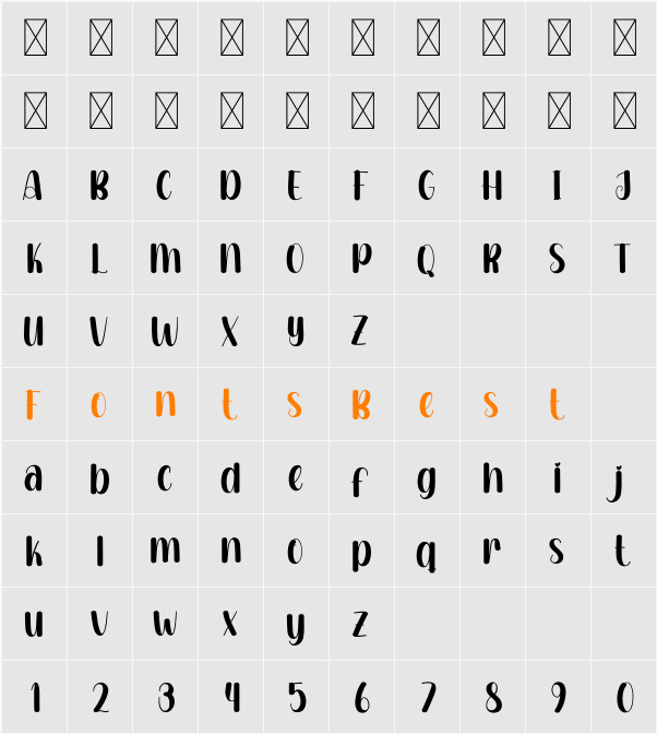 Simple Gift Character Map