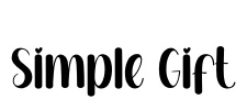 Simple Gift Font Image