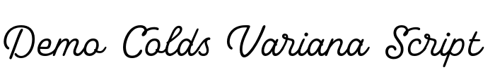 Demo Colds Variana Script Font Image