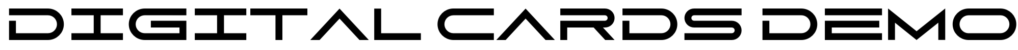 Digital Cards Demo Font Image