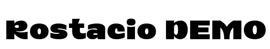 Rostacio DEMO Font Image