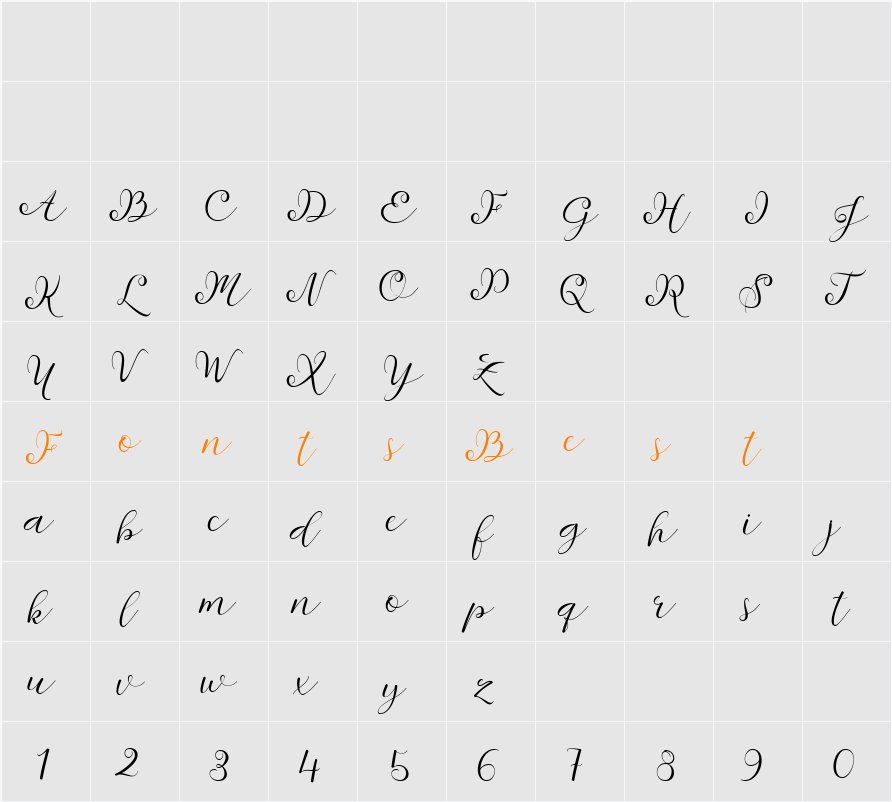 Sentosha Upright Character Map