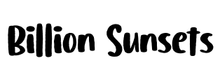 Billion Sunsets Font Image
