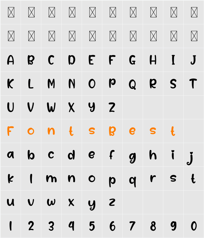 Pinky Love Character Map