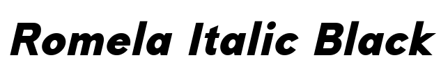 Romela Italic Black Font Image