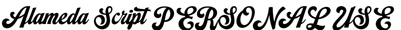Alameda Script PERSONAL USE Font Image