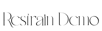 Restrain Demo Font Image