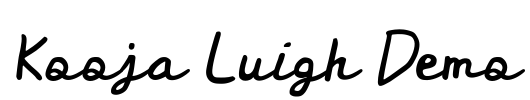 Kooja Luigh Demo Font Image