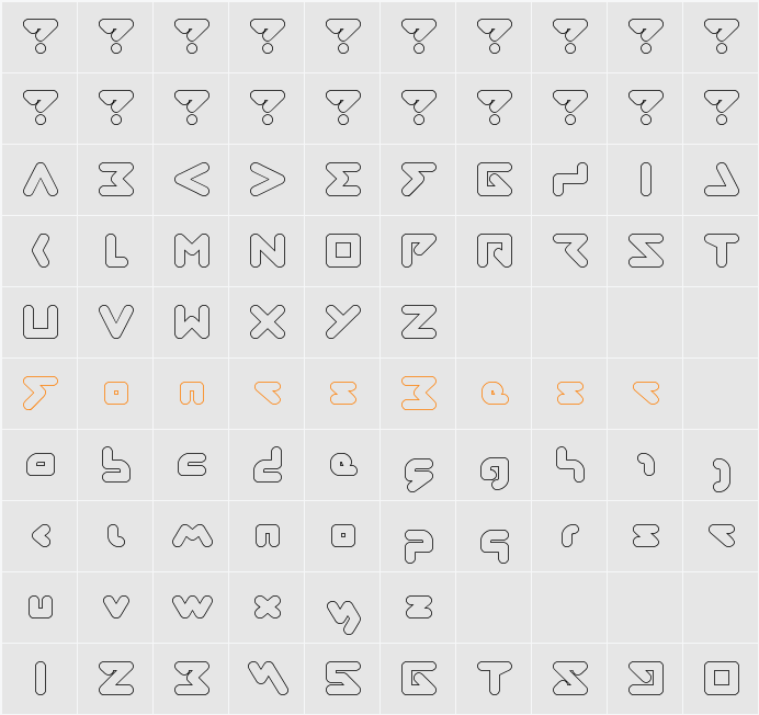 ABSTRASCTIK-Hollow Character Map