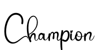 Champion Font Image