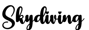Skydiving Font Image