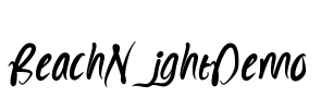 BeachNightDemo Font Image