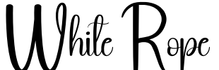 White Rope Font Image