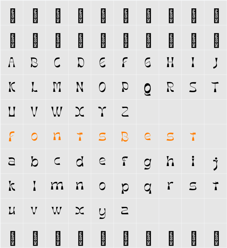 Retro Sugar - Demo Version Character Map