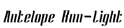 Antelope Run-Light Font Image