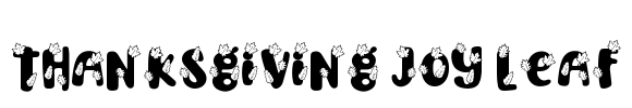 Thanksgiving Joy Leaf Font Image