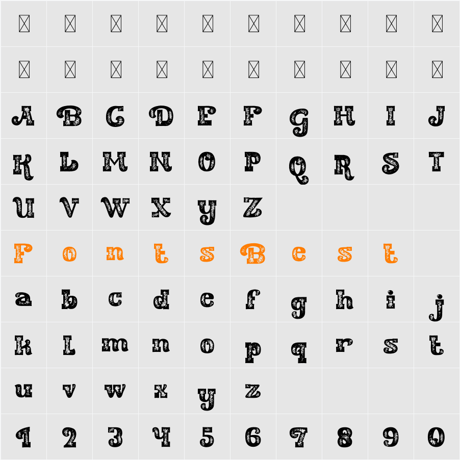 Marsaili Stamp Character Map